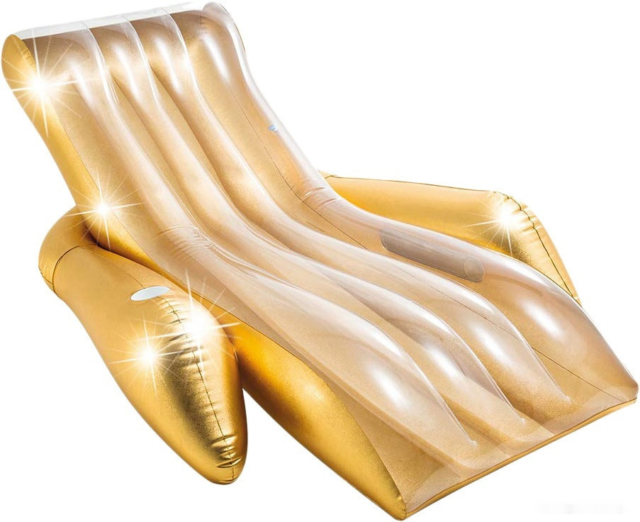 Надувной шезлонг INTEX Shimmering Gold Lounge 56803