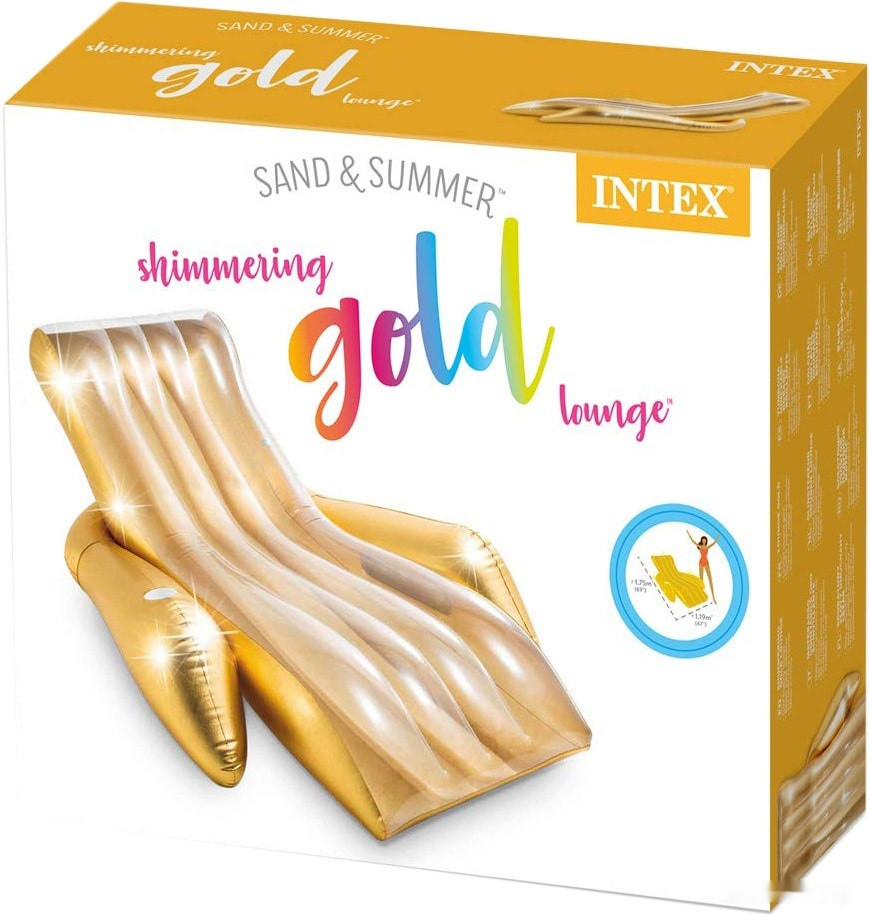 Надувной шезлонг INTEX Shimmering Gold Lounge 56803