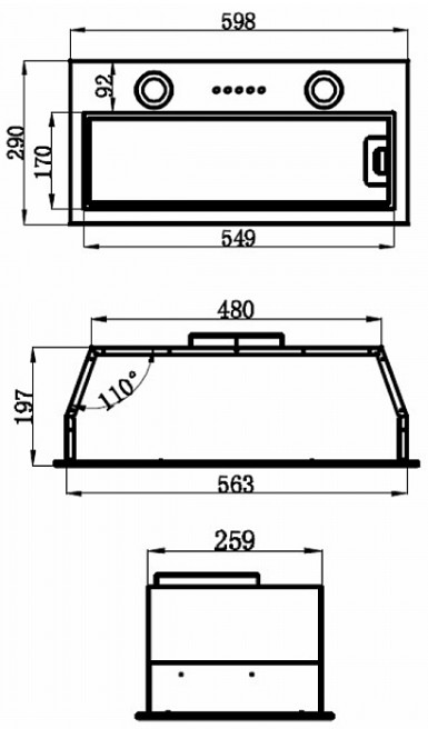 Вытяжка Maunfeld Thames 601PM (черный) Вытяжка Maunfeld Thames 601PM (черный)