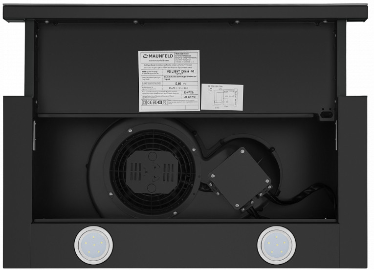 Вытяжка Maunfeld VS Light (Glass) 60 (черное стекло)