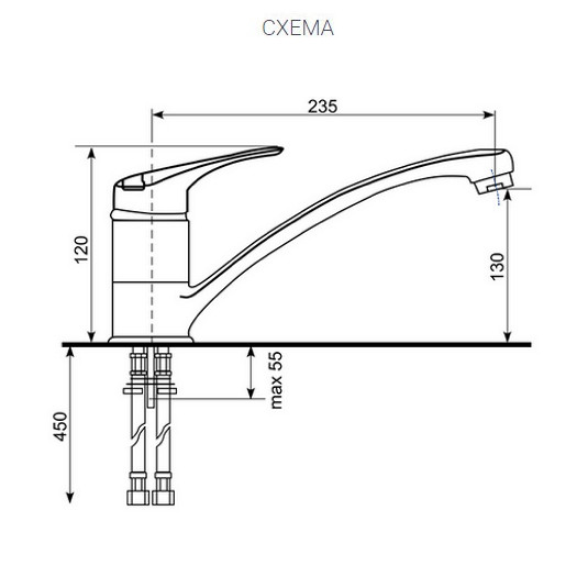 Смеситель Ulgran U-003 308 (ЧЕРНЫЙ) Смеситель Ulgran U-003 308 (ЧЕРНЫЙ)