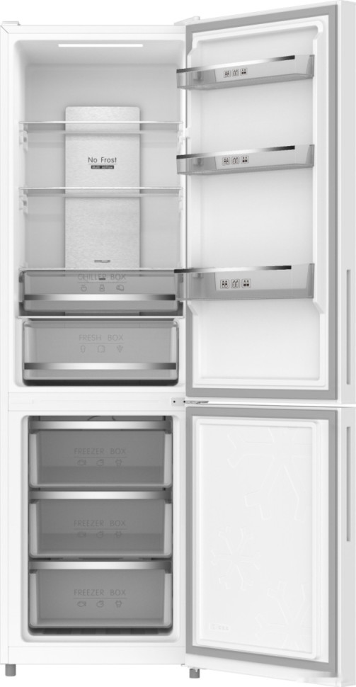 Холодильник Weissgauff WRK 195 D Full NoFrost White Rock Glass Холодильник Weissgauff WRK 195 D Full NoFrost White Rock Glass