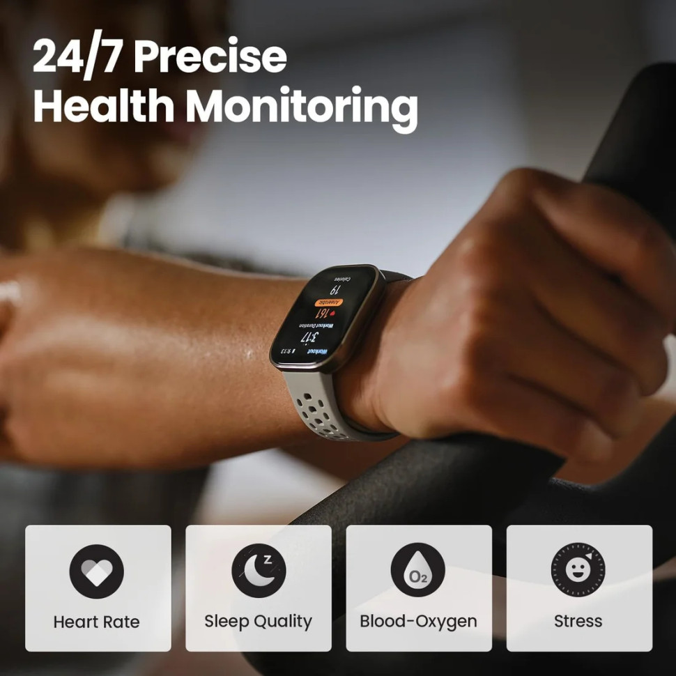 Умные часы Amazfit Bip 6 (серебристый, с серым силиконовым ремешком) Умные часы Amazfit Bip 6 (серебристый, с серым силиконовым ремешком)