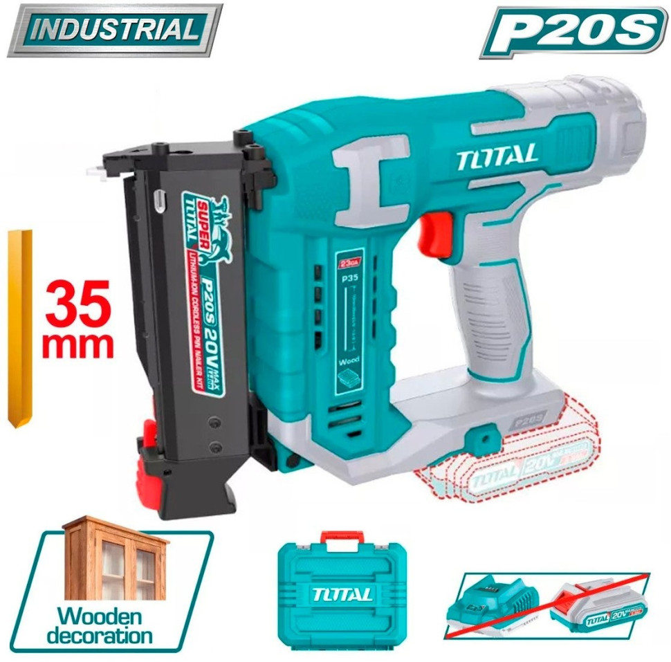 Гвоздезабиватель Total TCBNLI3603 (без АКБ, кейс)