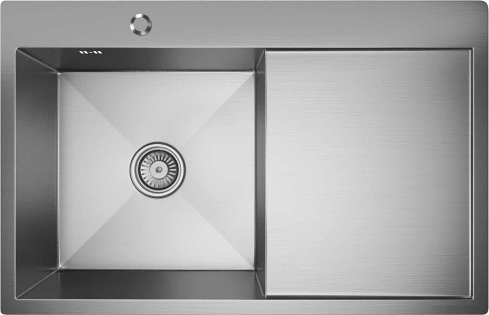 Кухонная мойка Mixline Pro 551877 левый (сатин, с сифоном)