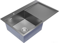 Кухонная мойка Mixline Pro 551877 левый (сатин, с сифоном)