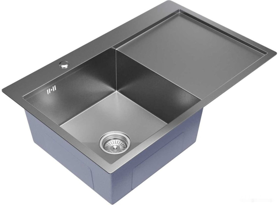 Кухонная мойка Mixline Pro 551877 левый (сатин, с сифоном) Кухонная мойка Mixline Pro 551877 левый (сатин, с сифоном)
