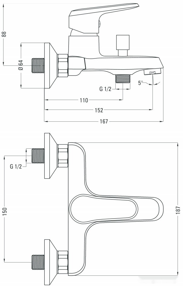 Смеситель Deante Avis BGV 010M Смеситель Deante Avis BGV 010M