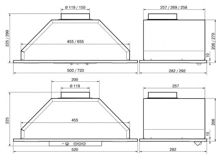 Вытяжка Elikor Врезной блок 52Н-400-П3Д Вытяжка Elikor Врезной блок 52Н-400-П3Д