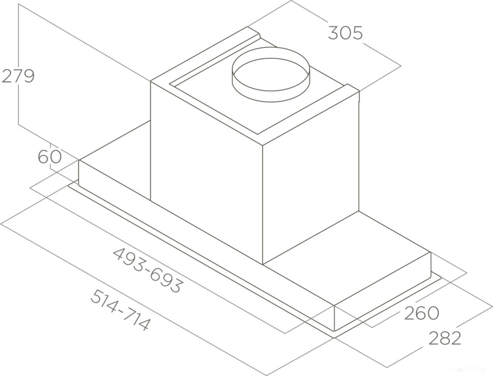 Вытяжка Elica Hidden 2.0 @ BLGL/A/52