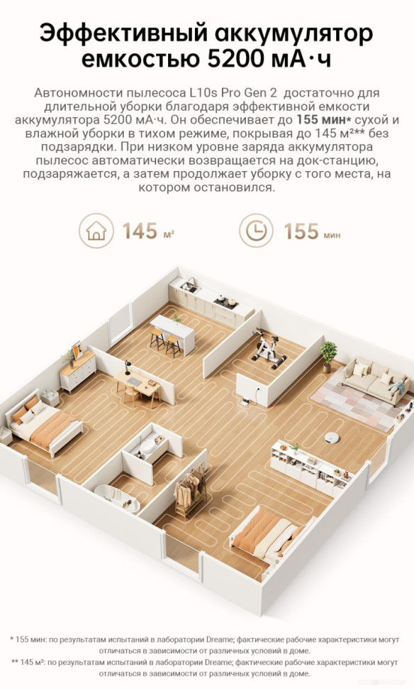 Робот-пылесос Dreame Robot Vacuum L10s Pro Gen 2 (международная версия, белый)