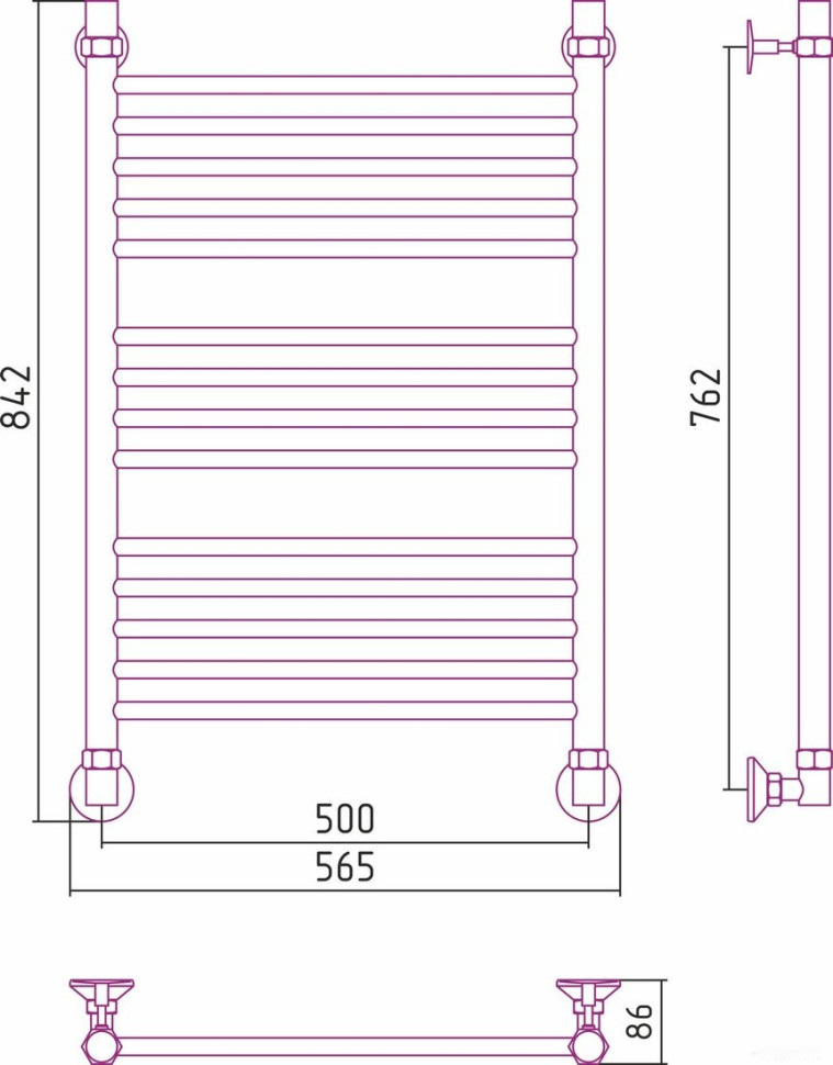 Полотенцесушитель Сунержа Аксиома-10 80x50 00661-8050 Полотенцесушитель Сунержа Аксиома-10 80x50 00661-8050