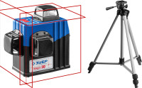 Лазерный нивелир ЗУБР Крест-3D 34908-2 (со штативом)