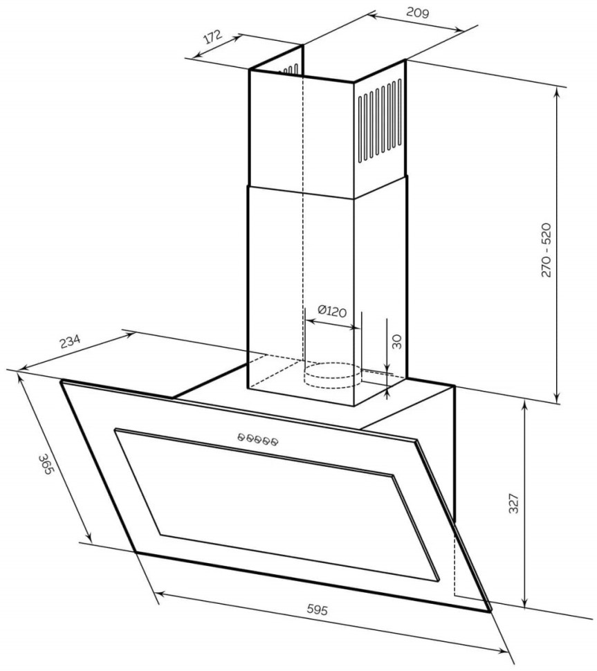 Вытяжка LEX Mio GS 600 (черный) Вытяжка LEX Mio GS 600 (черный)