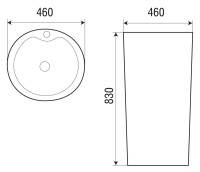 Умывальник Weltwasser LEERBACH 4646 GL-WT