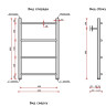 Полотенцесушитель Ростела Трапеция нижнее подключение 1" 4 перекладины 40x60 см Полотенцесушитель Ростела Трапеция нижнее подключение 1" 4 перекладины 40x60 см