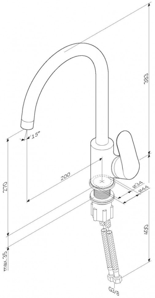 Смеситель Am.Pm Like F8007122 Смеситель Am.Pm Like F8007122