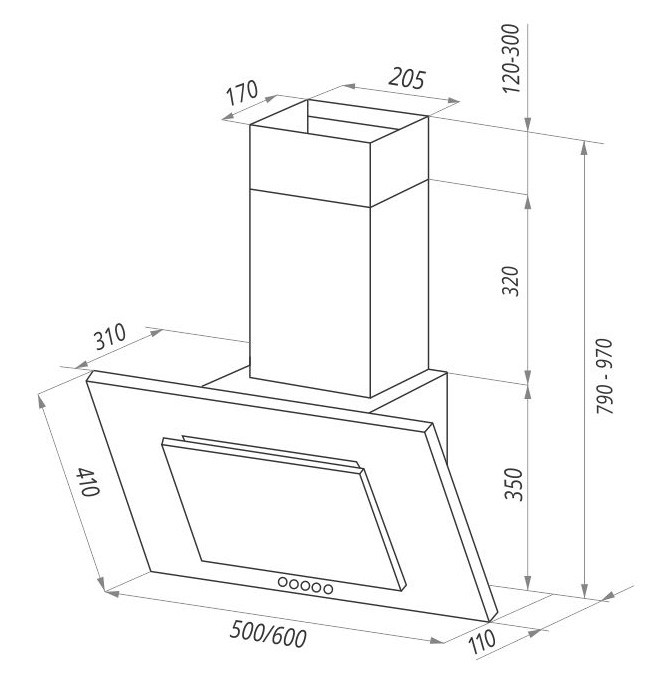 Вытяжка Maunfeld Tower C 50 белый Вытяжка Maunfeld Tower C 50 белый