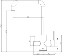 Смеситель ESKO FW519Black