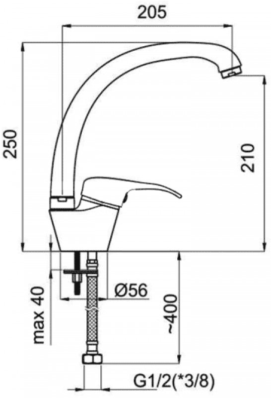 Смеситель Rubineta P-33 Star BK Смеситель Rubineta P-33 Star BK