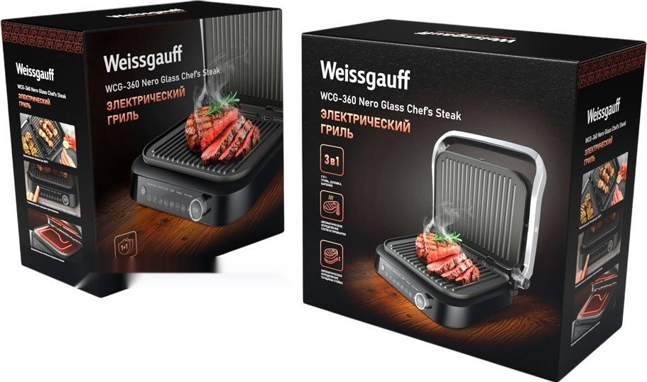 Электрогриль Weissgauff WCG-360 Nero Glass Chef’s Steak Электрогриль Weissgauff WCG-360 Nero Glass Chef’s Steak