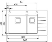 Кухонная мойка AquaSanita Delicia Plus GQD 150 W 710 AW alba