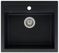 Кухонная мойка AquaSanita Quadro SQQ 100 601 W black metallic