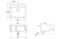 Кухонная мойка AquaSanita Quadro SQQ 100 601 W black metallic
