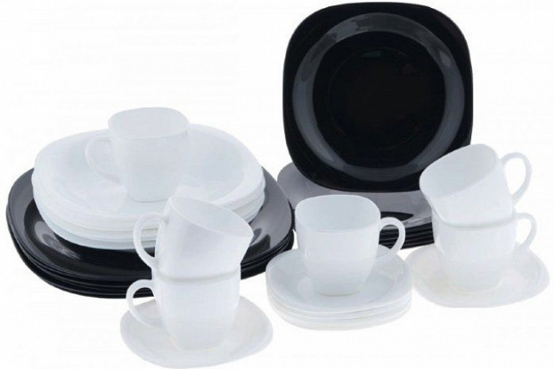 Набор столовой посуды Luminarc Carine Black White N1500