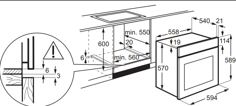 Духовой шкаф Electrolux SurroundCook FLEX 600 EOF3H40BX