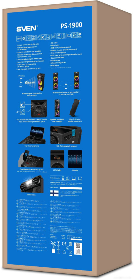 Колонка для вечеринок Sven PS-1900 Колонка для вечеринок Sven PS-1900