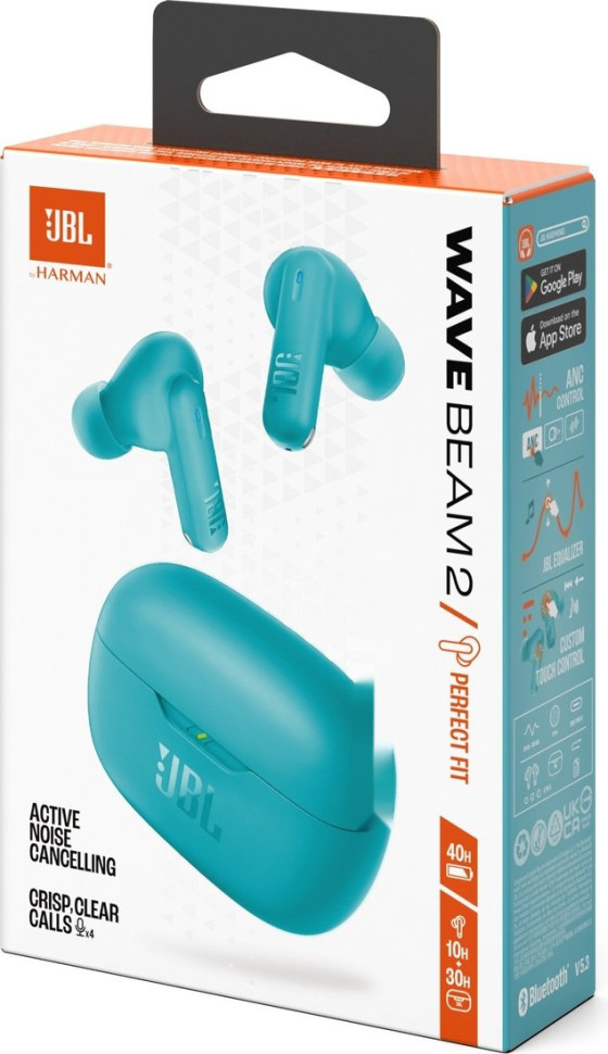 Наушники JBL Wave Beam 2 (голубой) Наушники JBL Wave Beam 2 (голубой)