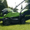 Газонокосилка электрическая Greenworks GD24LM33K4 / 2516107UB 24В (АКБ 4 А/ч и ЗУ) Газонокосилка электрическая Greenworks GD24LM33K4 / 2516107UB 24В (АКБ 4 А/ч и ЗУ)
