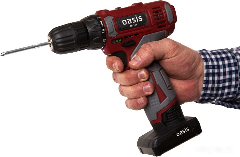 Дрель-шуруповерт Oasis AS-18V (с 2-мя АКБ, кейс) Дрель-шуруповерт Oasis AS-18V (с 2-мя АКБ, кейс)