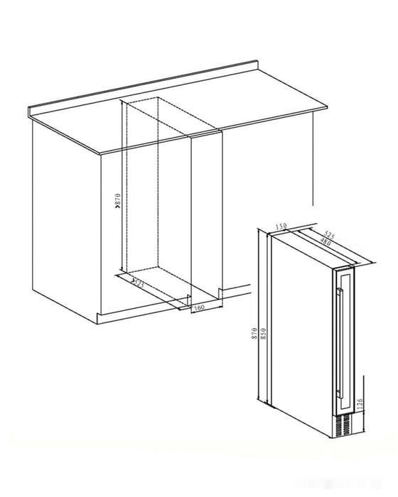 Винный шкаф Maunfeld MBWC-20S7 Винный шкаф Maunfeld MBWC-20S7