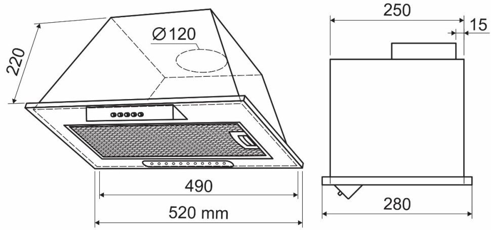 Вытяжка Holt HT-RH-010 50 (серебро)