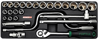 Набор торцевых головок Toptul GCAT2604 26 предметов