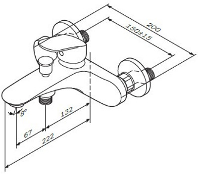 Смеситель Am.Pm Like F8010016 для ванны с душем