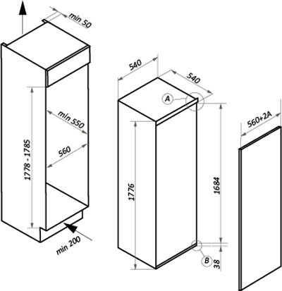 Однокамерный холодильник Maunfeld MBL177SW Однокамерный холодильник Maunfeld MBL177SW