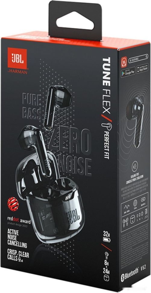 Наушники JBL Tune Flex Ghost (черный) Наушники JBL Tune Flex Ghost (черный)