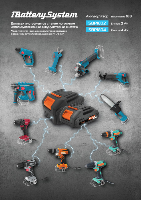 Дрель-шуруповерт Sturm CD3618 (с 2-мя АКБ, кейс)