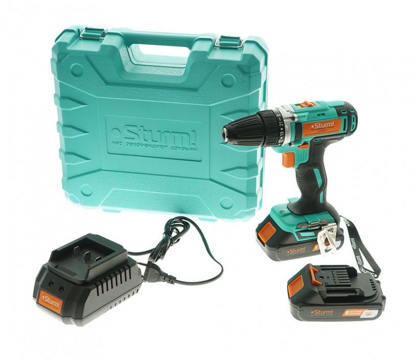 Дрель-шуруповерт Sturm CD3618 (с 2-мя АКБ, кейс)