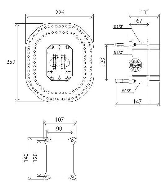 Смеситель Ravak R-box RB 070.50 Смеситель Ravak R-box RB 070.50
