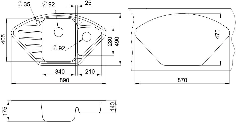 Кухонная мойка Granula 9101 (Эспрессо) Кухонная мойка Granula 9101 (Эспрессо)