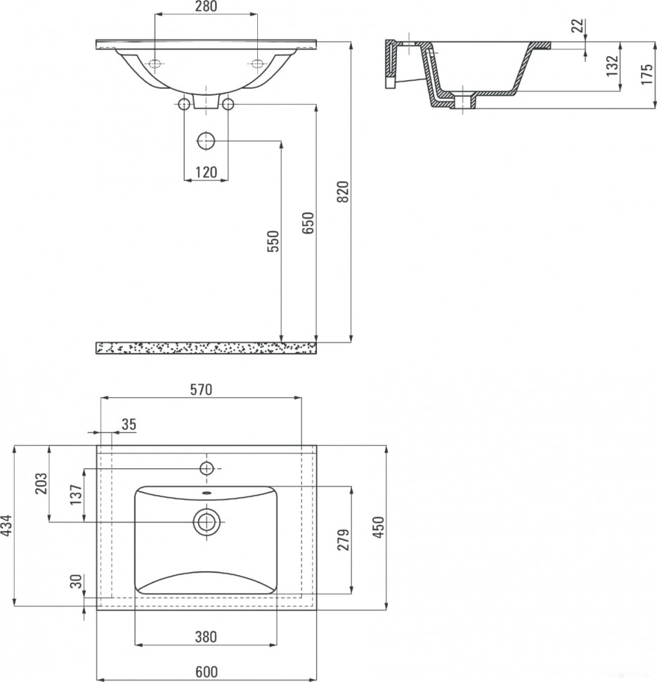 Умывальник Deante Floks CDI 6U6M Умывальник Deante Floks CDI 6U6M