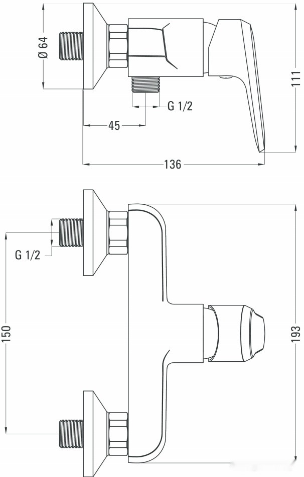 Смеситель Deante Avis BGV 040M Смеситель Deante Avis BGV 040M