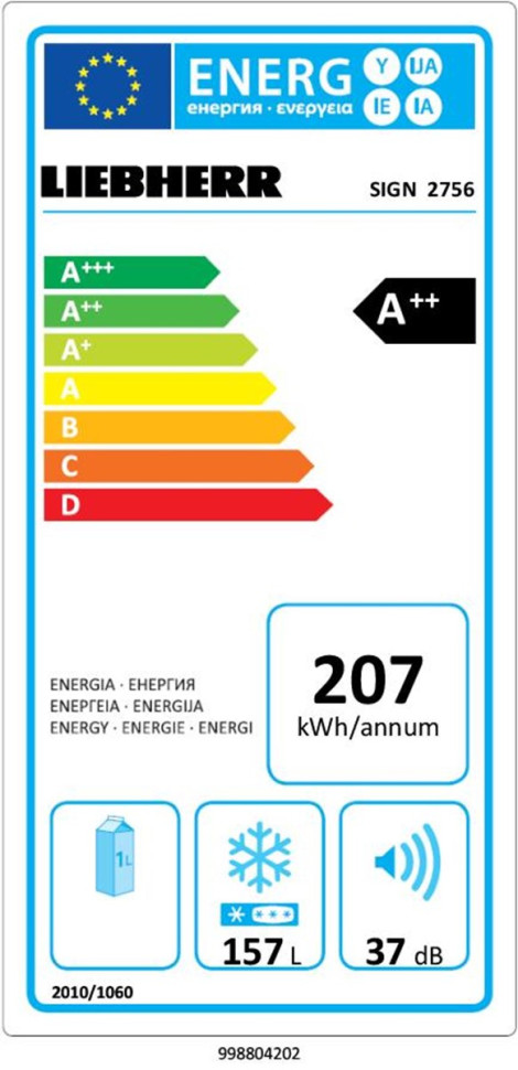 Морозильник Liebherr SIGN 2756 Морозильник Liebherr SIGN 2756