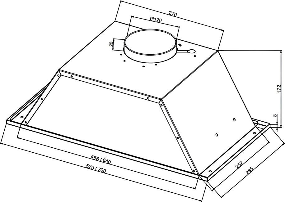 Вытяжка NORDFROST FB 6060 X Вытяжка NORDFROST FB 6060 X