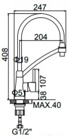 Смеситель Ledeme L4399-3 (хром/белый)
