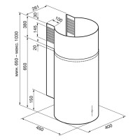 Вытяжка Krona Tetis 400 4P (нержавеющая сталь)